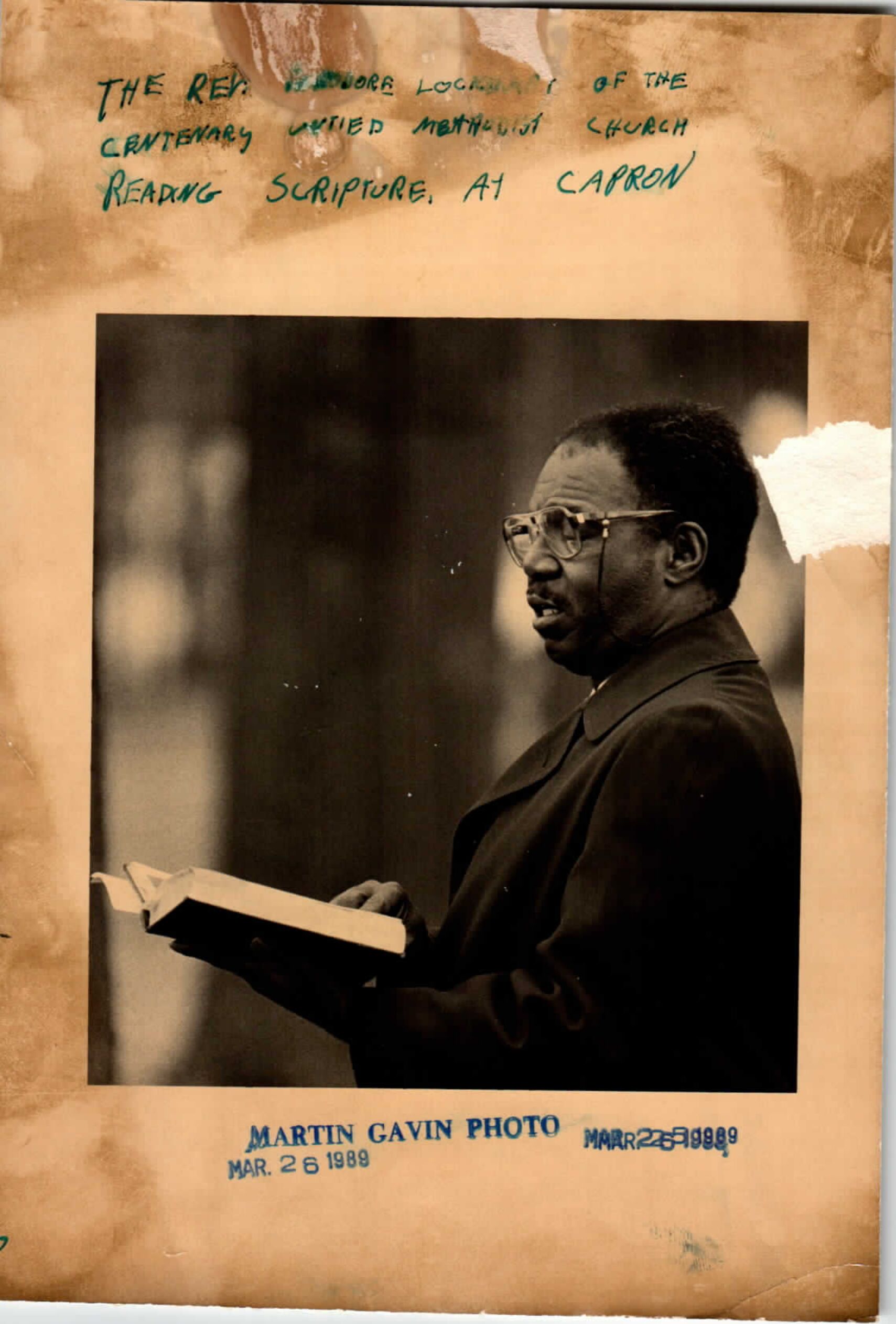 Reverend Theodore Lockhart, 1989